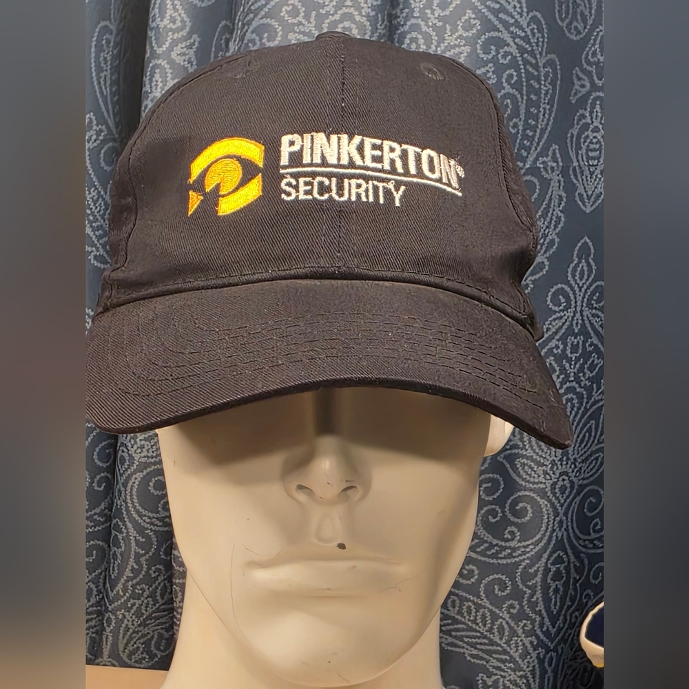 Vintage COBRA Black Snapcack OSFA  Pinkerton Security Hat